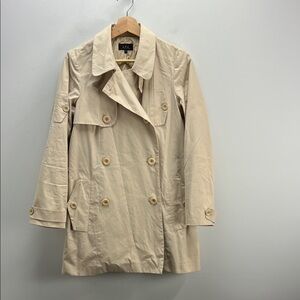 A.P.C. Trench Coat Double Breasted Tan Classic Old Money Heritage 36 Small 2 / 4